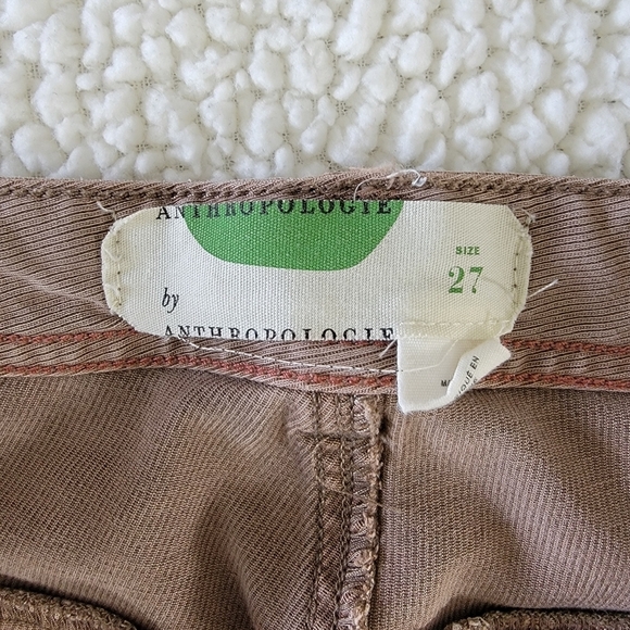 Anthropologie Ona Skinny Leg Utility Pants Cropped Button Ankle Tan Size 27 - Picture 10 of 16